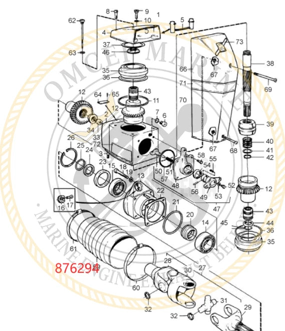 Exhaust Bellow Kit for Volvo Penta SP & DP Marine Engine (876631)