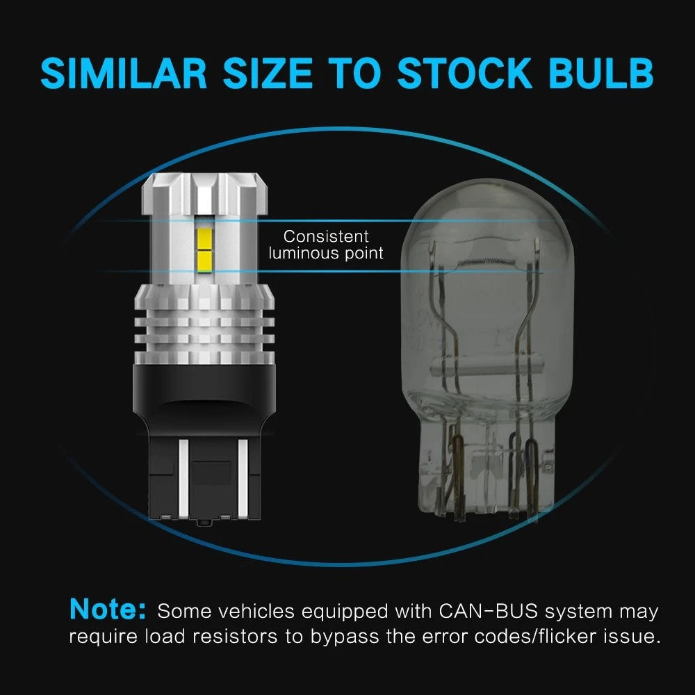 2X LED Tail Brake Backup Reverse Light Bulbs for Make Model (YYYY–YYYY)
