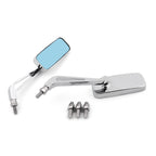 Set of 2 Universal 8mm 10mm Motorcycle Rearview Side Mirrors