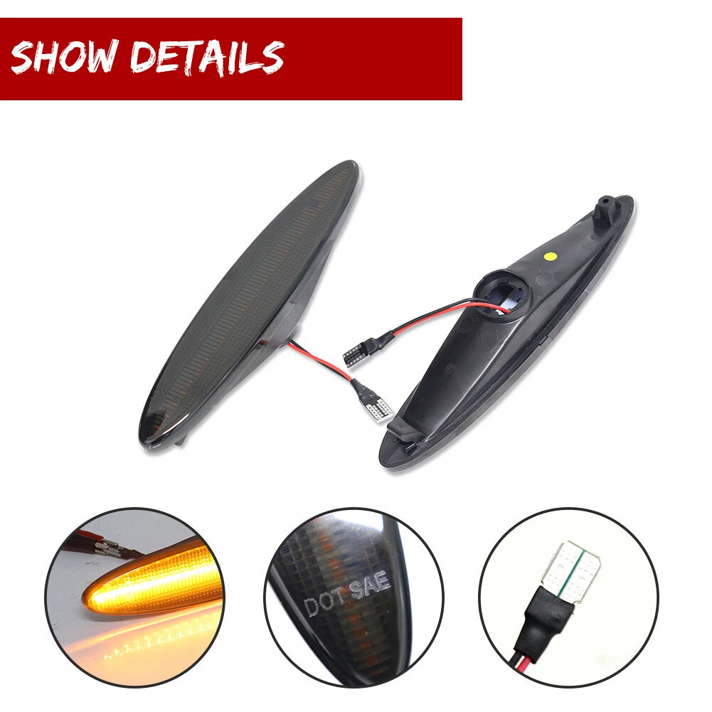 Smoked LED Bumper Side Marker Lights for Lexus SC430 (2002–2010)