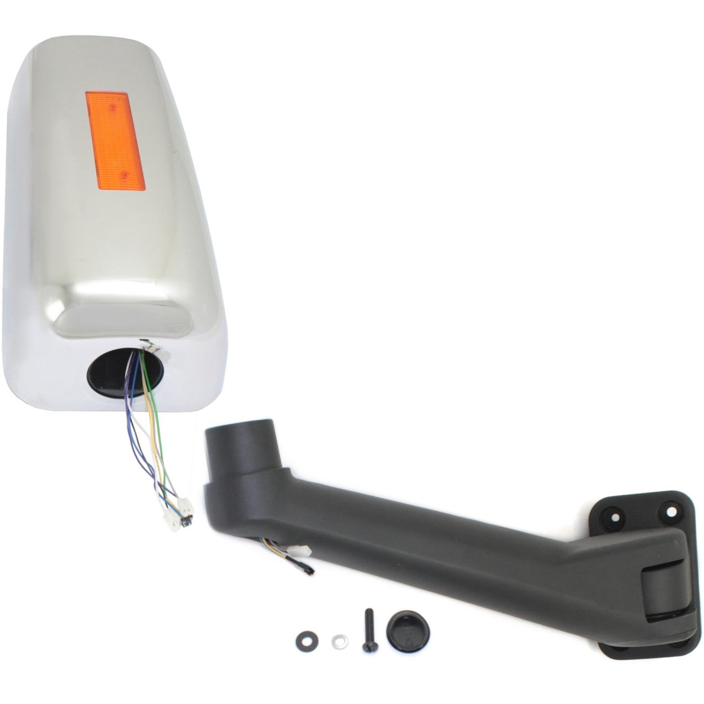 Set of 2 Chrome Heated Power Mirrors for Chevrolet C4500 Kodiak (2003–2009)