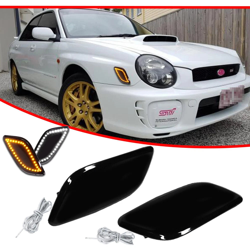 Smoked Lens Switchback Amber & White Front Corner Light for Subaru Impreza (2002–2003)