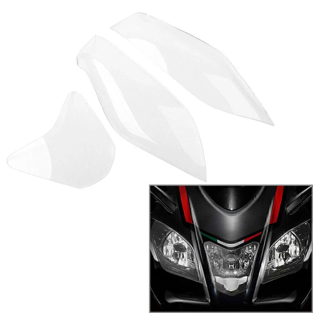 3 x Front Headlight Guard Lens Covers for Aprilia RSV4 (2011-2014)