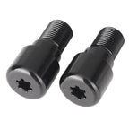 18mm Black Handlebar Grips & End Cap Plugs for Motorcycle Dirt Bike