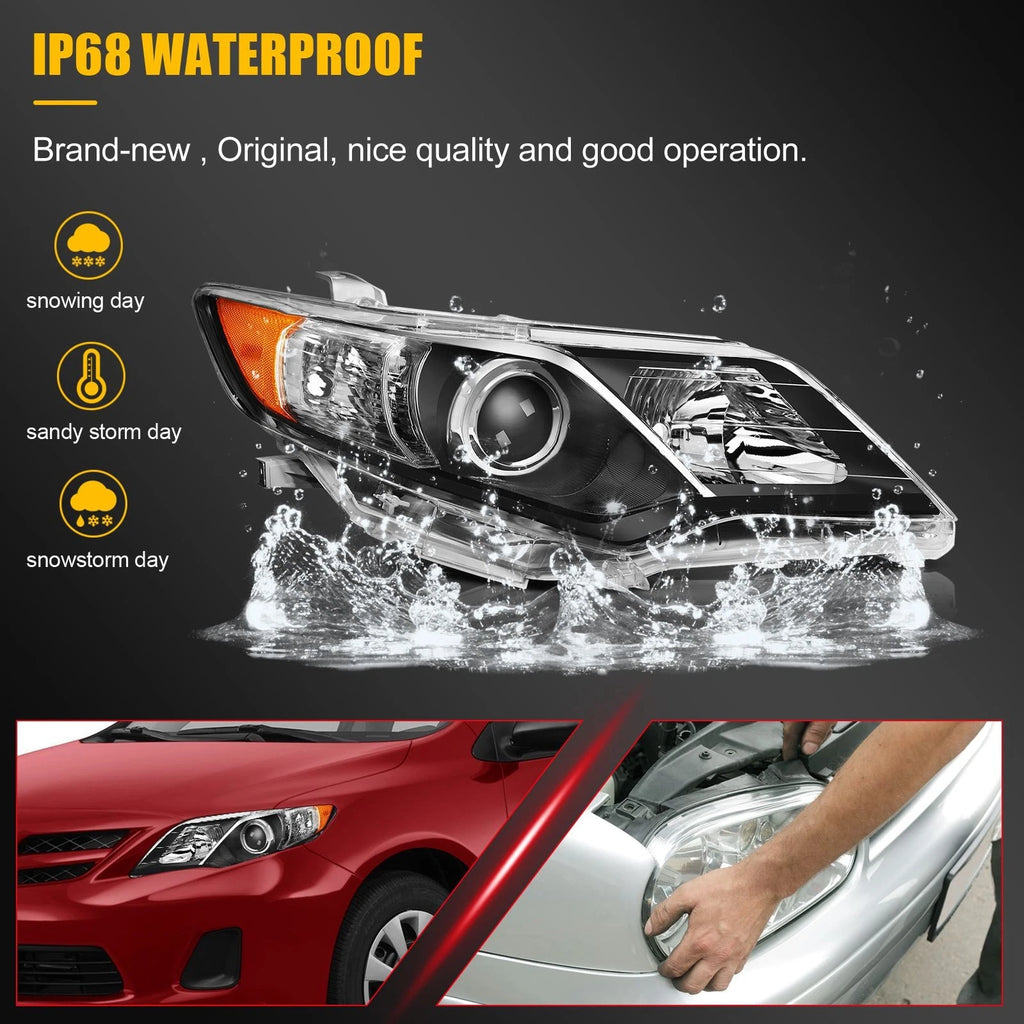 2Pcs Projector Headlights Assembly for Toyota Camry (2012–2014)