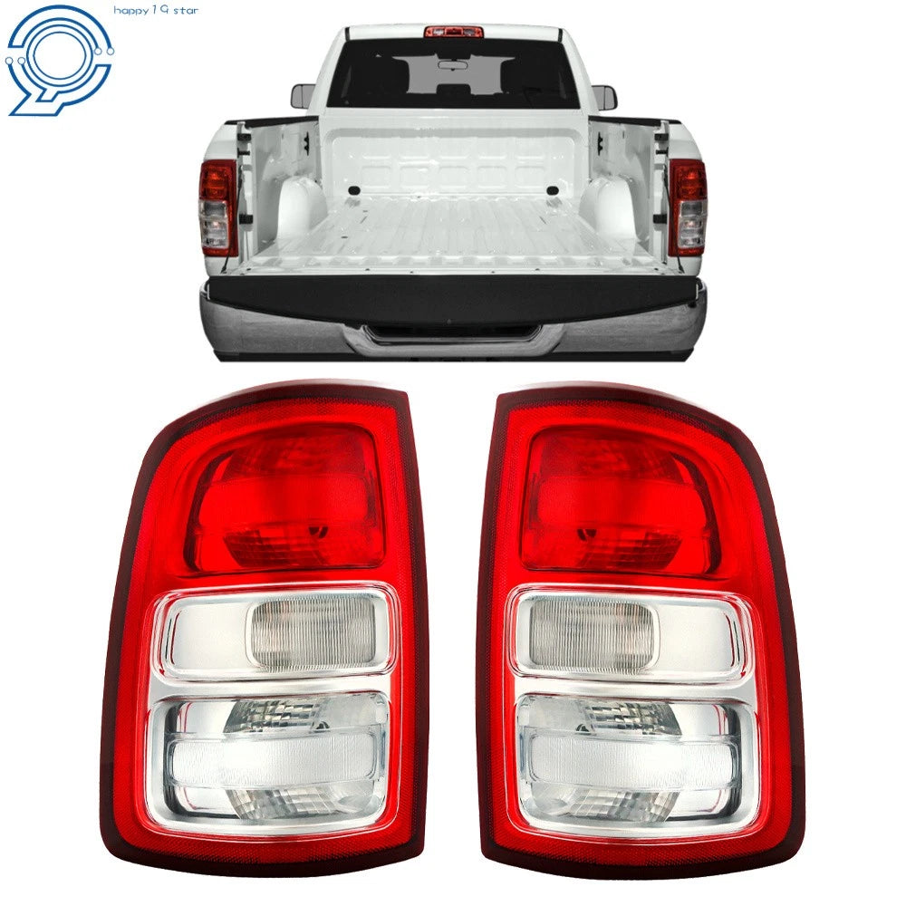 Set of 2 Clear Halogen Tail Light Assemblies for Ram 2500 (2019–2022)