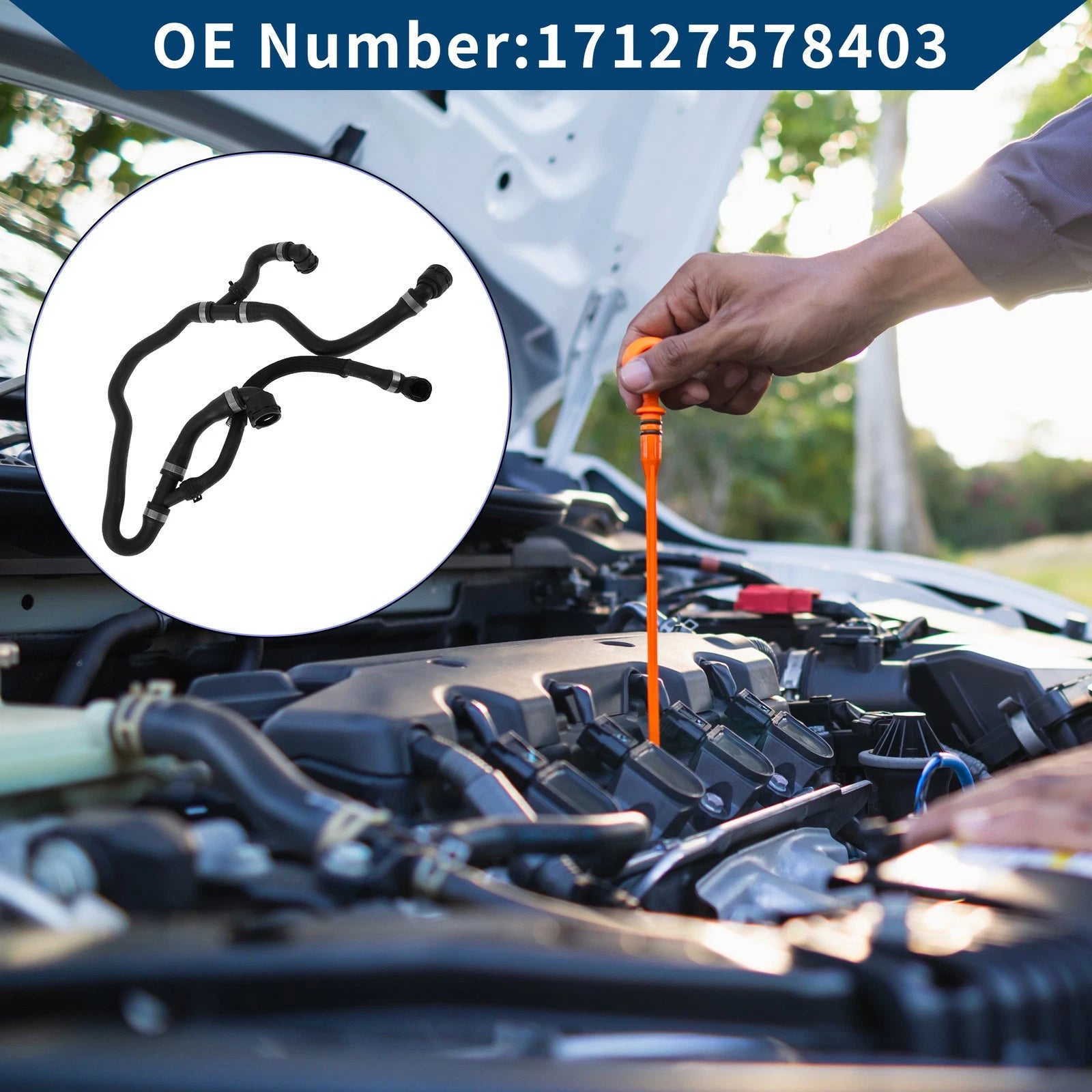 Radiator Hose for BMW 5 Series F10 523i 528i 530i (2009–2013) No. 17127578403
