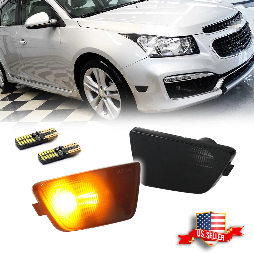 Smoked Amber LED Side Marker Lights for Chevy Cruze (2011–2015)
