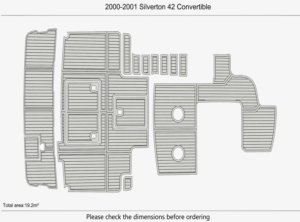 EVA Pads Flooring Mat for Silverton 42 Convertible (2001)
