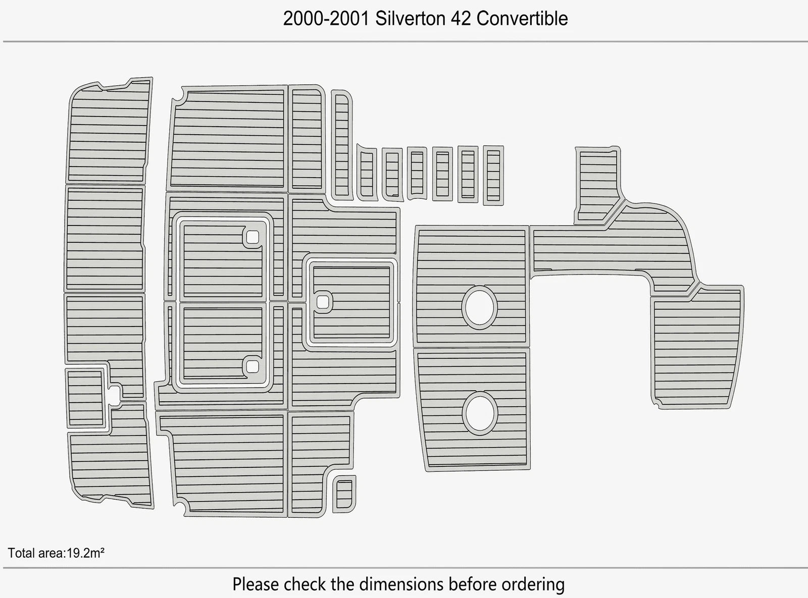 EVA Pads Flooring Mat for Silverton 42 Convertible (2001)