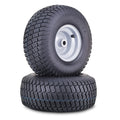 2 WANDA Lawn Mower Tires 15X6-6 with 3/4" Bushing, 3" Center Hub