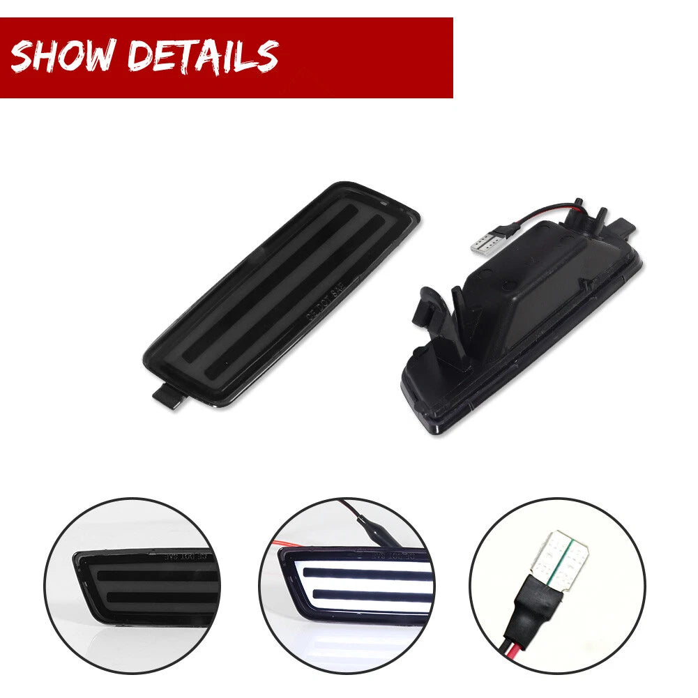 Smoke White LED Front Corner Side Marker Light for VW Jetta (2005–2010)