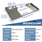Quick Tach Attachment Mount Plate for Kubota Bobcat Skid Steer (3/8")