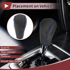 Gear Shift Knob Cover for Ford Edge (2011–2014) Blue Faux Leather