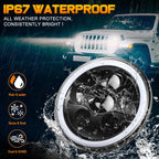 LED Projector Headlight for Jeep Wrangler JK (2007–2018) Black/Clear
