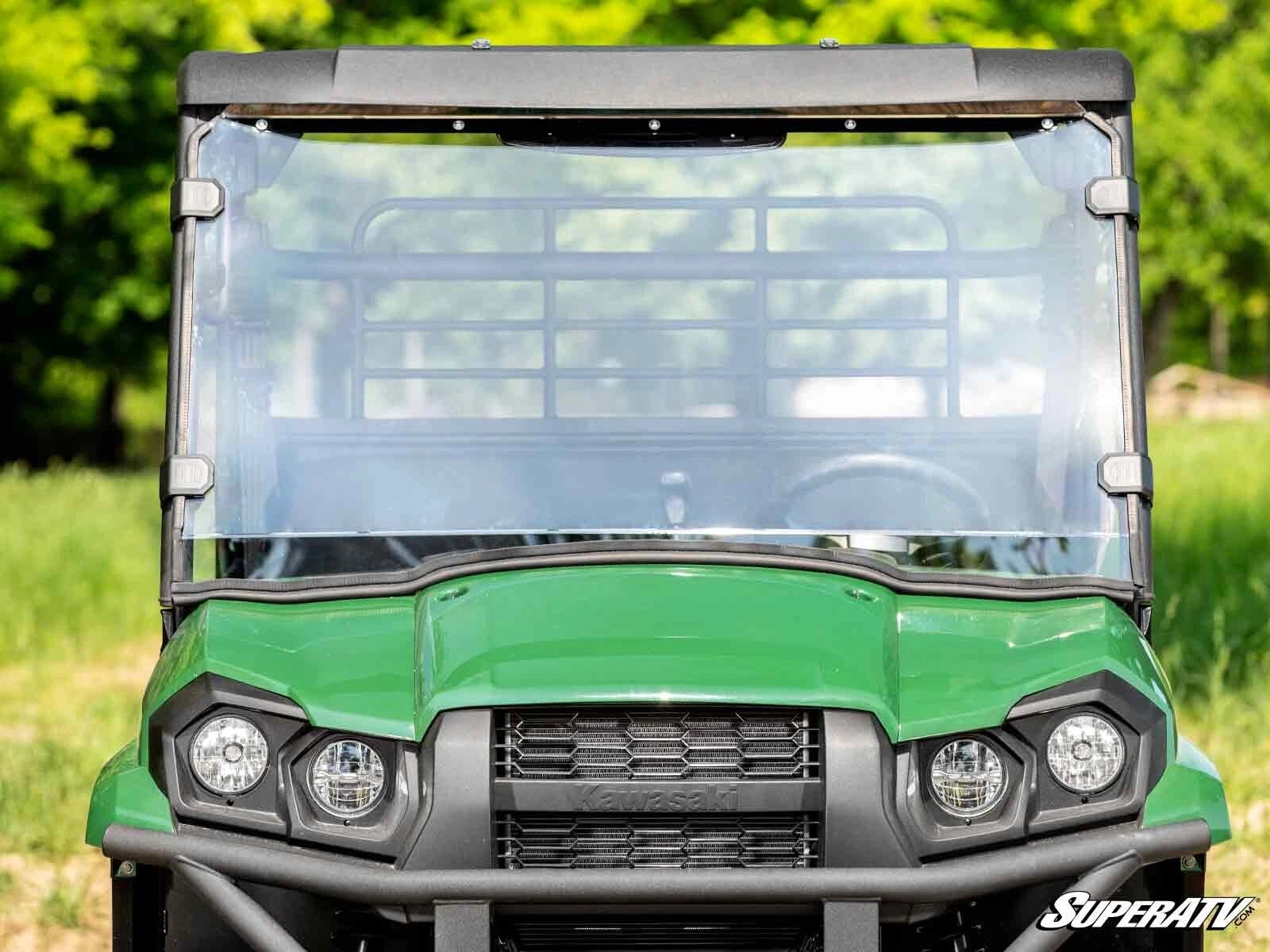 Scratch Resistant Full Windshield for Kawasaki Mule PRO-MX (2019–2023)