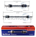 Set of 2 Front CV Axle Shafts for Ford Festiva (1988–1993)