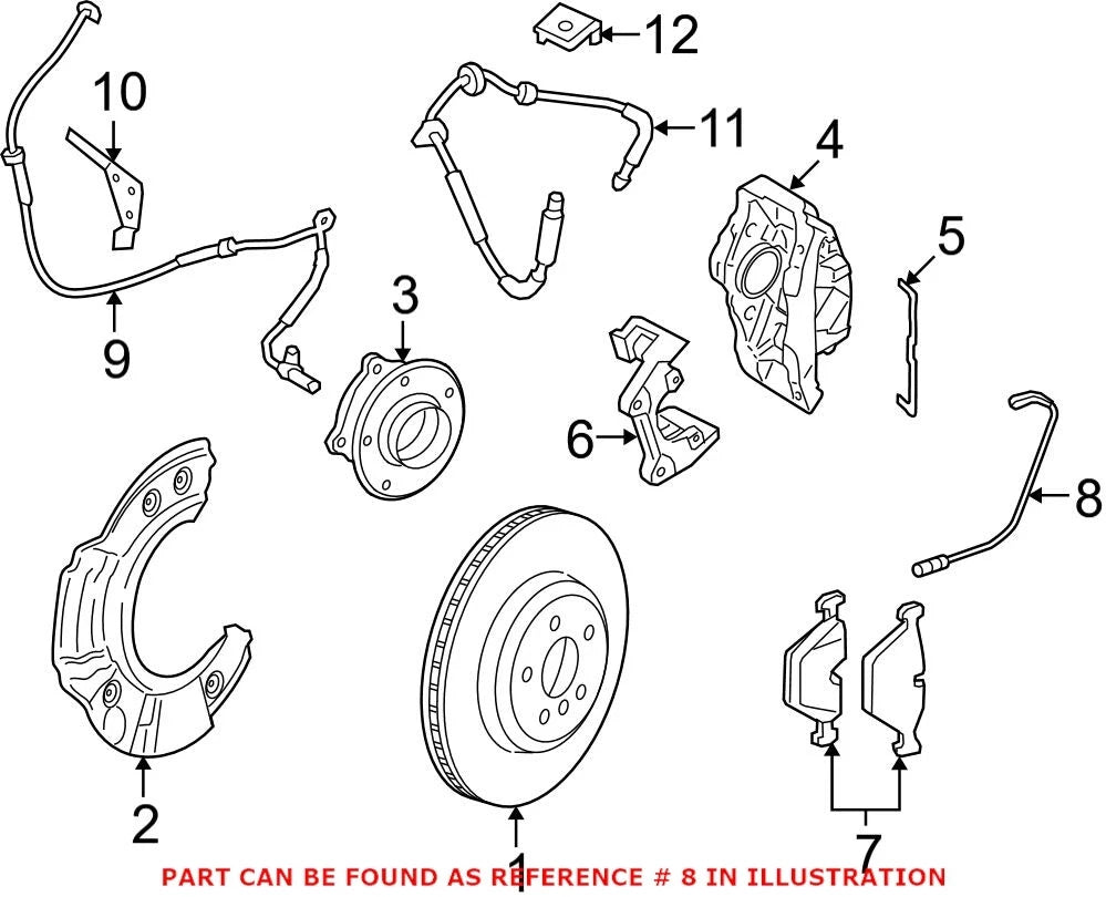 Disc Brake Pad Wear Sensor for BMW (OEM 34356791958)