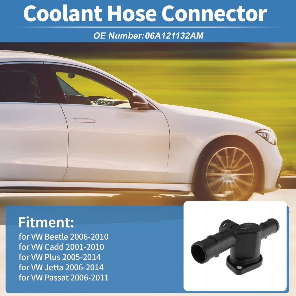 Engine Coolant Hose Connector for VW Beetle (2006–2010) No. 06A121132AM