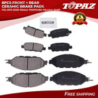 Set of 8 Ceramic Brake Pads for Nissan Pathfinder Murano QX60 (2013–2020)