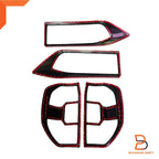 Matte Black Headlight Taillight Cover Trim for Maxus LDV T60 Pro (2019-2022)