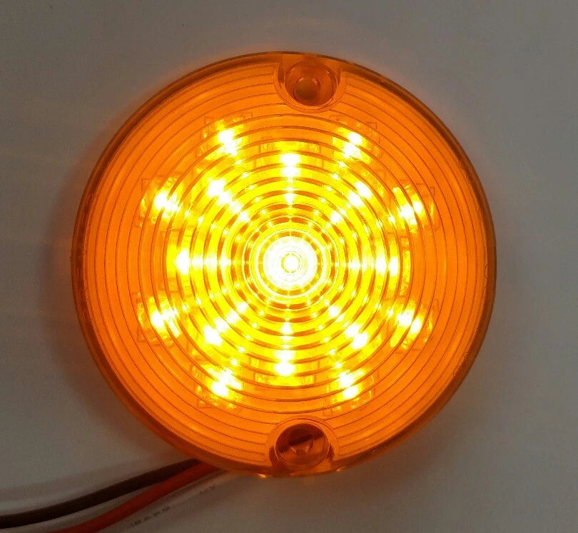 Amber LED Parking Light Turn Signal Lamp Pair with Gaskets for 1957 Chevy