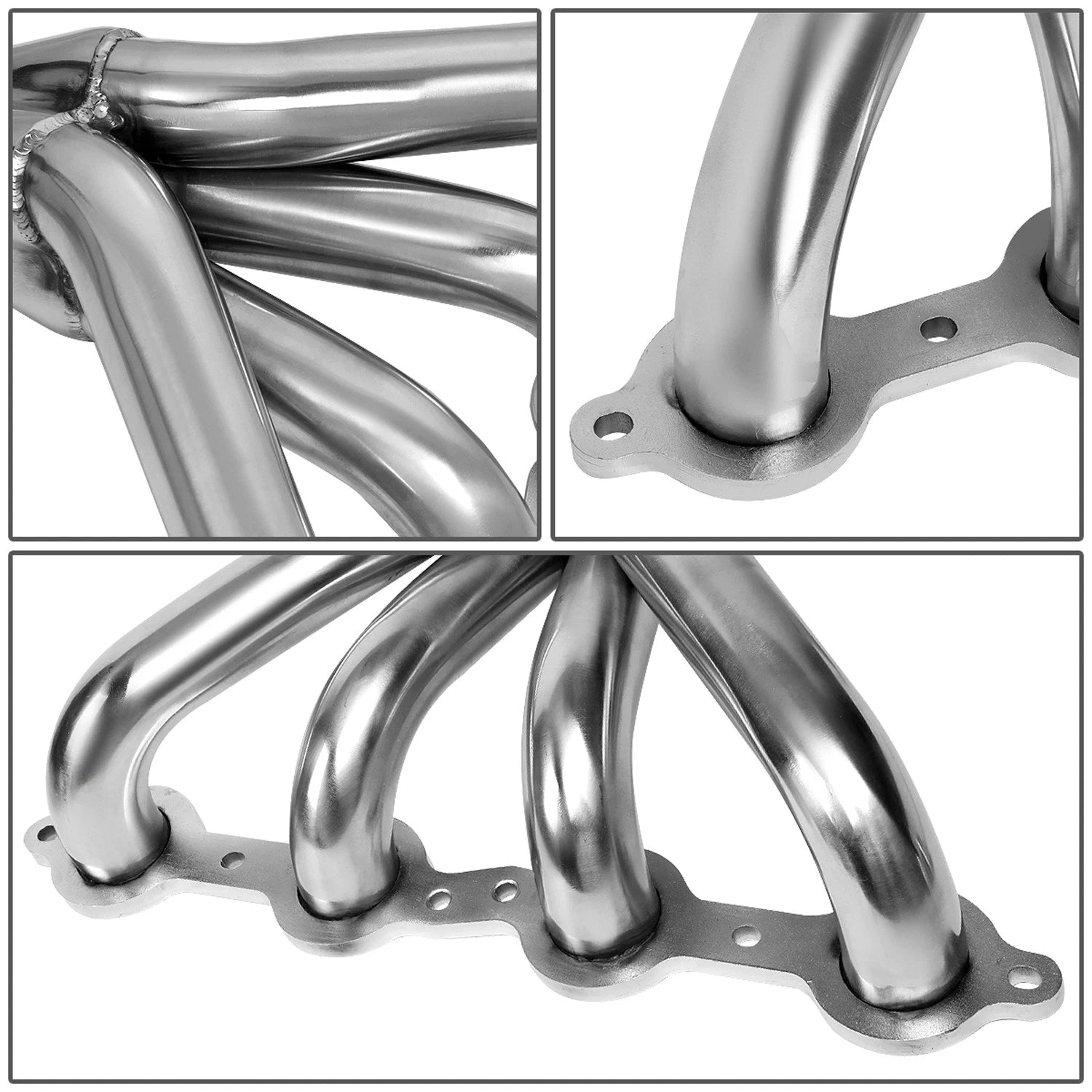 Stainless Exhaust Header Manifold w/Gasket for 23-49 Chevy SBC LS1 LSX V8