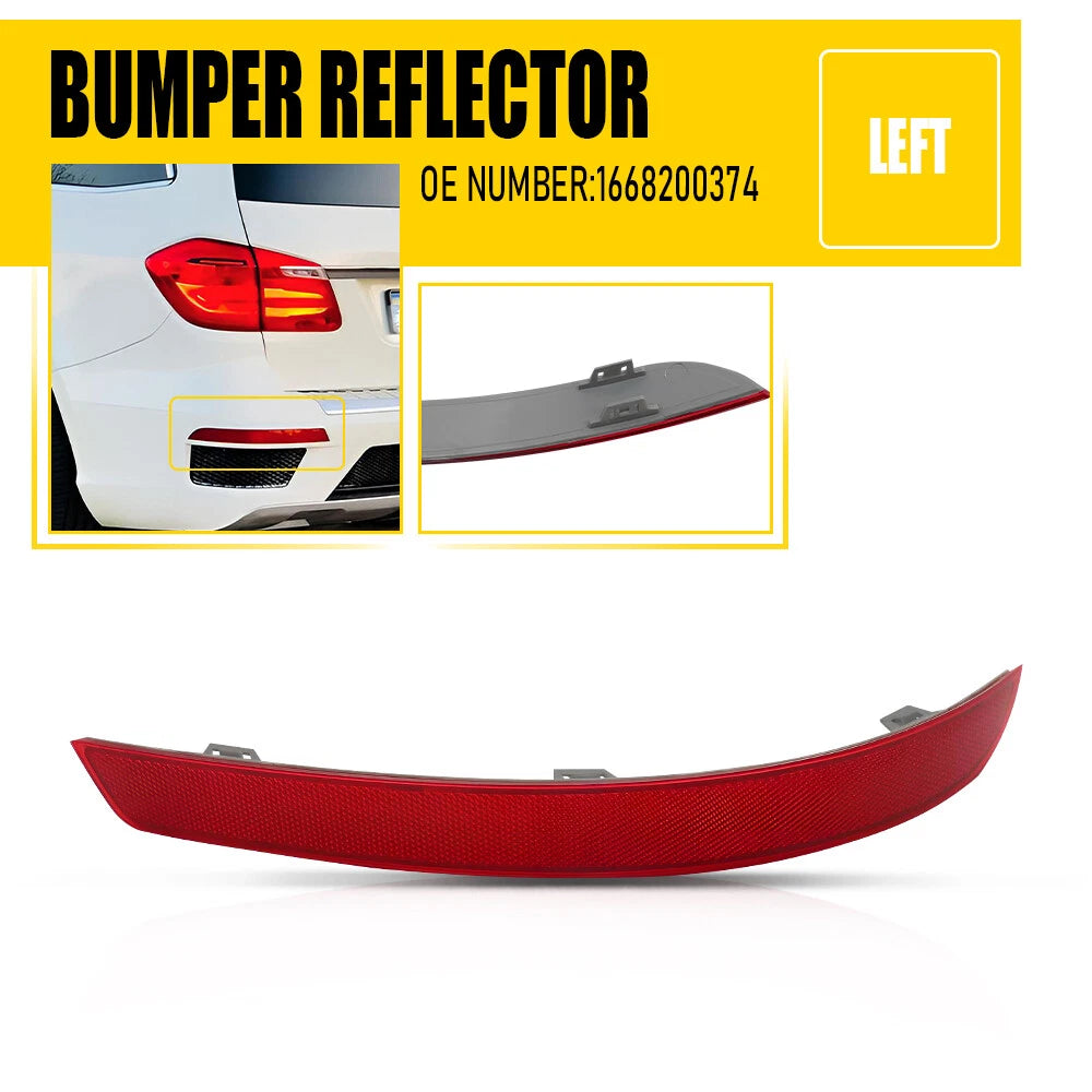 Rear Left Bumper Reflector for Mercedes Benz GL GL350 GL450 (2013–2016)