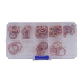 Copper Washers Seal Assortment Kit 100 Pcs for Universal Applications (130x68x22mm)