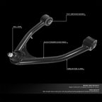 Set of 2 Front Upper Control Arms for Cadillac Escalade, Chevrolet Silverado (2007–2015)