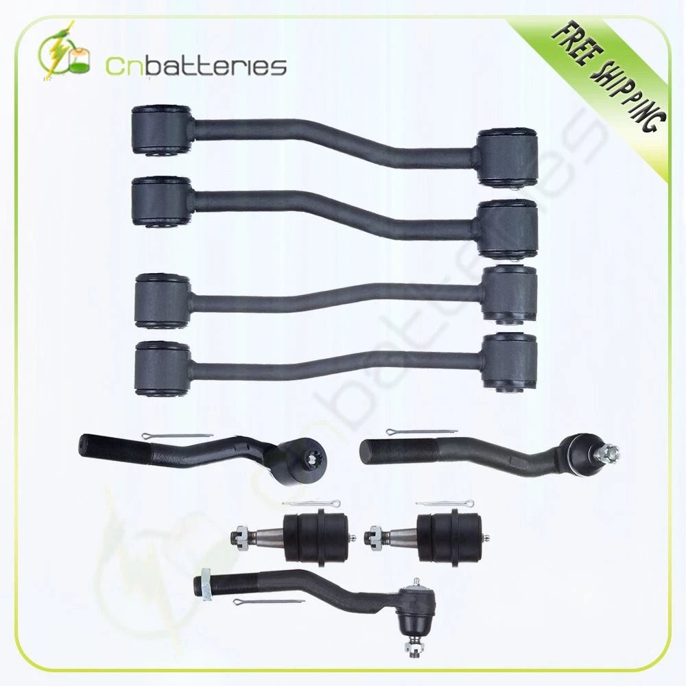9Pcs Stabilizer Bar Link Kits & Tie Rod Ends for Jeep Grand Cherokee