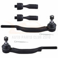 Set of 4 Front Inner Outer Tie Rod Suspension Kit for Chevrolet Trailblazer (2002–2009)