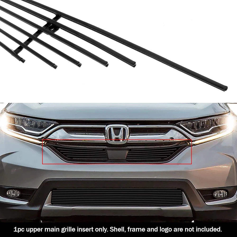Main Upper Black Billet Grille Insert for Honda CR-V (2017–2019)
