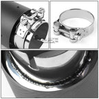 Pair Stainless Exhaust Muffler Tips for Universal Fit (2.4" Inlet, 4" Outlet)