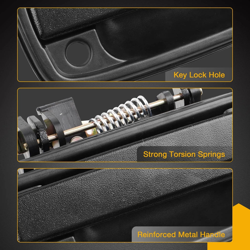 2X Metal Exterior Door Handles w/ Lock Cylinders & Key for Toyota Tacoma (1995–2004)