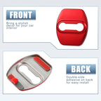 Set of 4 Door Lock Latches Covers for Hyundai Kia  Red