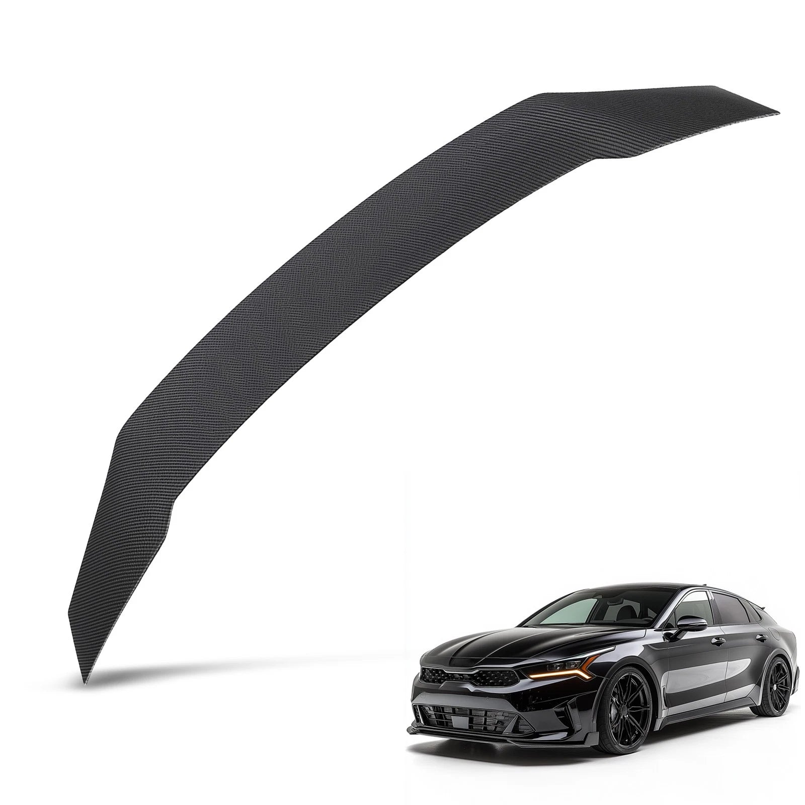 R Style Duckbill Trunk Spoiler for Kia K5 (2021–2023) Carbon Look ABS