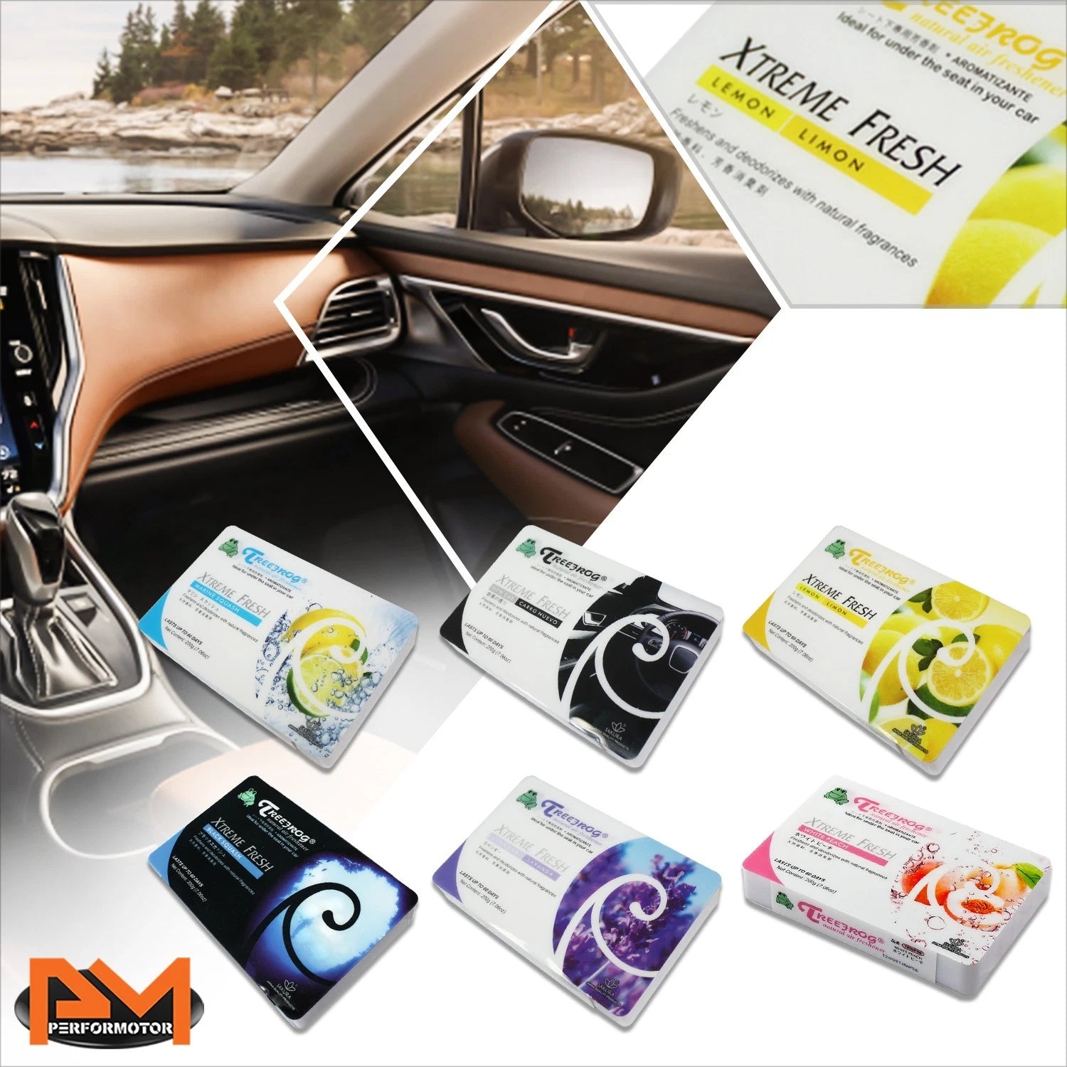 6x Air Freshener Deodorant for New Car (X-treme Fresh)