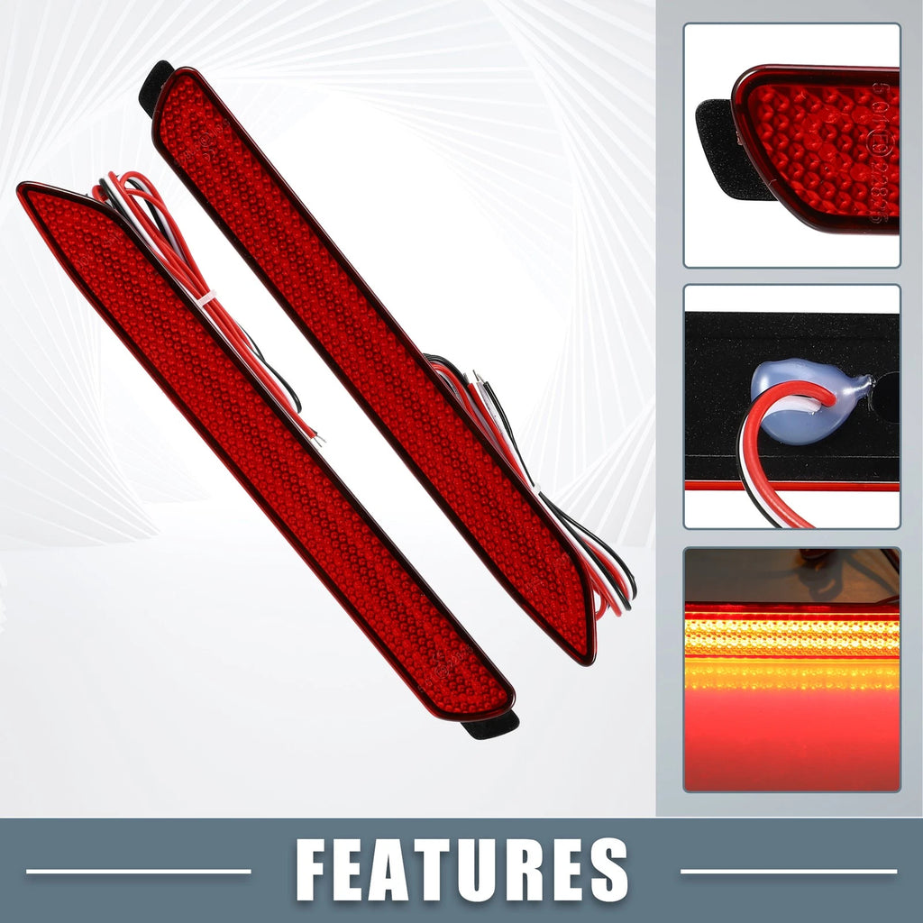 2X Rear Bumper Reflector LED Brake Tail Light 8191048012 for Toyota RAV4 (2019–2023)