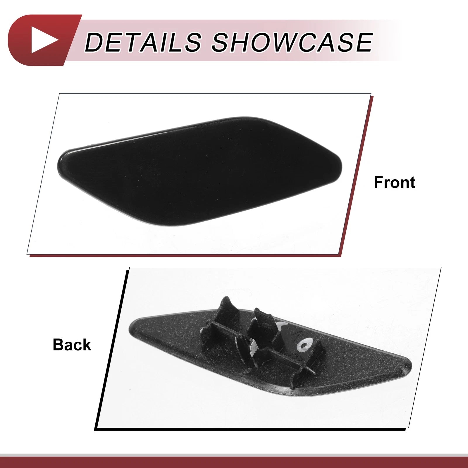 Front Right Washer Nozzle Cover Cap for Lexus ES300h (2019–2022) Black