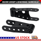 2 Rear Drop Shackles Lowering Kit for Chevy Silverado GMC Sierra 1500 (1988–2018)