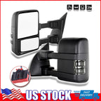 Set of 2 Manual Tow Mirrors for Ford F250 F350 F450 F550 Super Duty