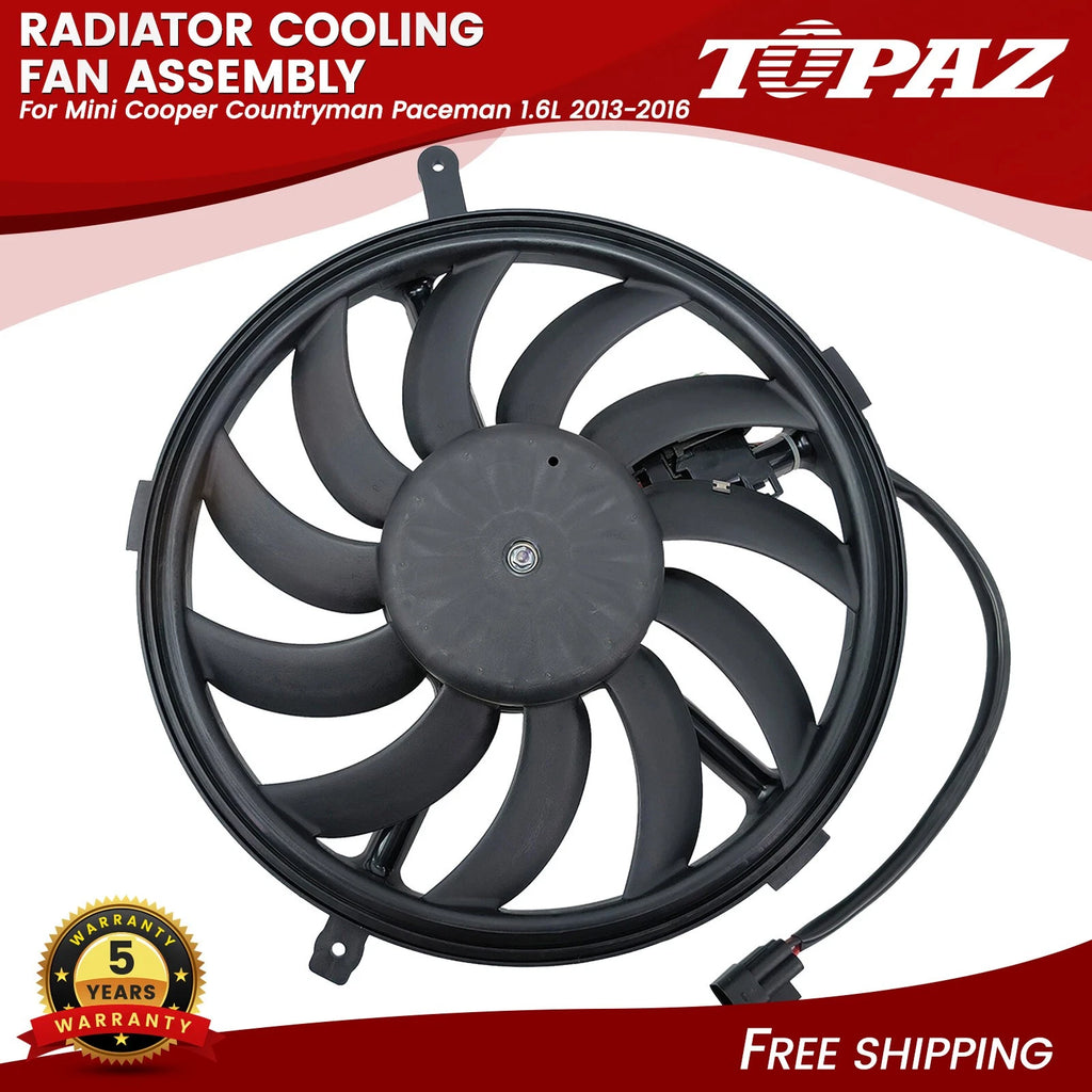 Radiator Cooling Fan Assembly for Mini Cooper Countryman Paceman (2013–2016)