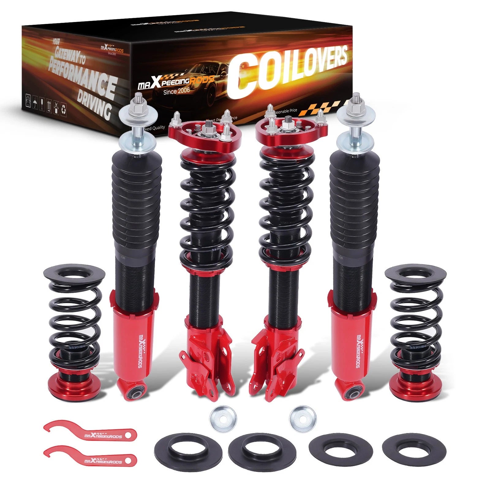 Set of 4 Adjustable Coilovers Shocks Struts for Honda Civic Acura CSX (2006–2011)