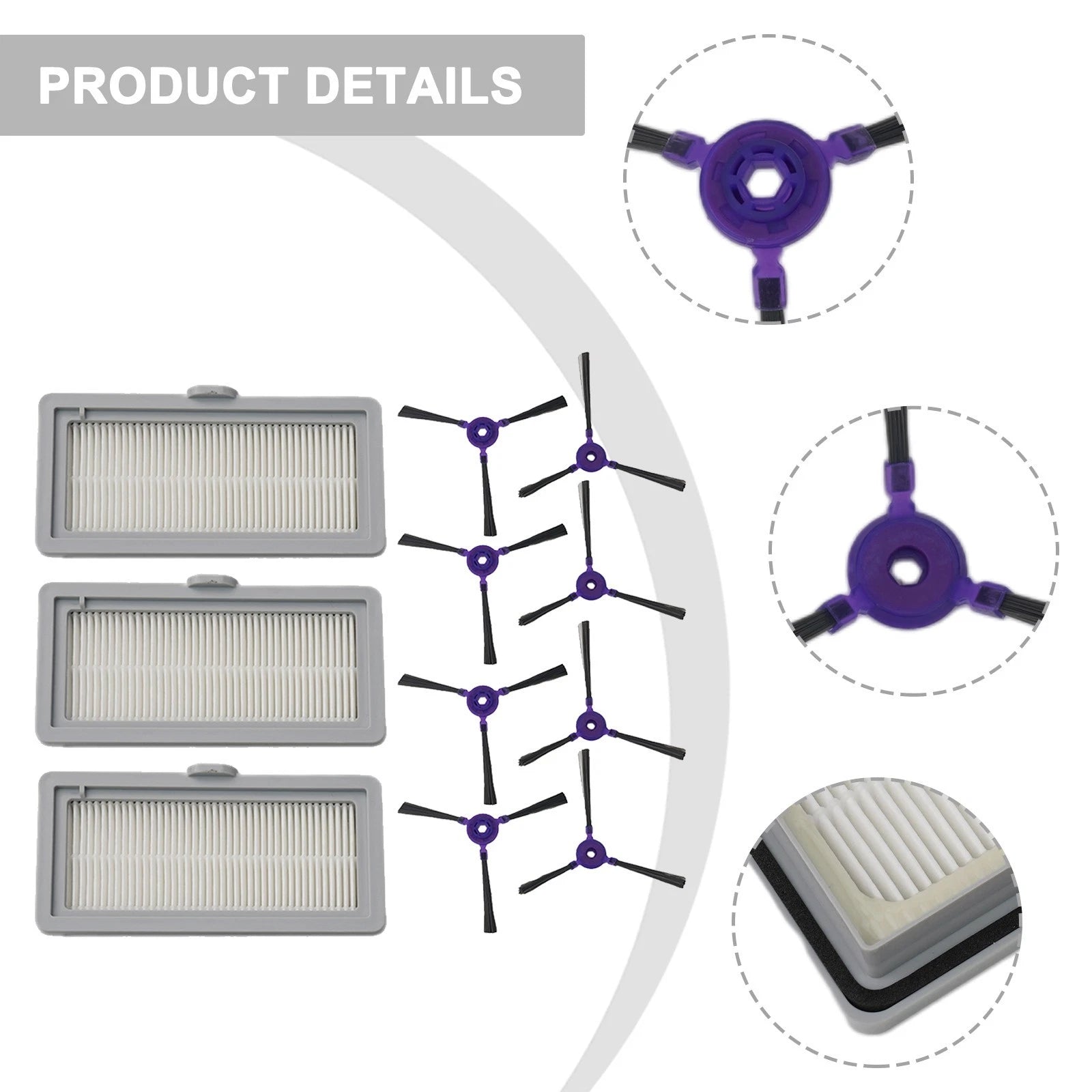 Filters & Side Brush Kit for Samsung Powerbot-E VR05R5050WK (2015–2019)