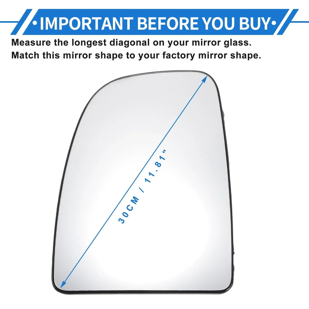 Heated Left Driver Side Upper Mirror Glass for Dodge Ram