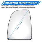 Heated Left Driver Side Upper Mirror Glass for Dodge Ram