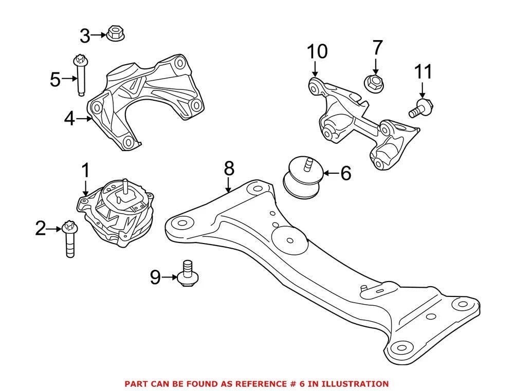 Automatic Transmission Mount for BMW (OEM 22312284819)