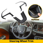 3X Steering Wheel Decor Cover for Dodge Challenger/Charger (2015–2022)