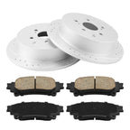 Rear Drilled Slotted Brake Rotors and Pads Kit for Toyota Sienna (2011–2020)